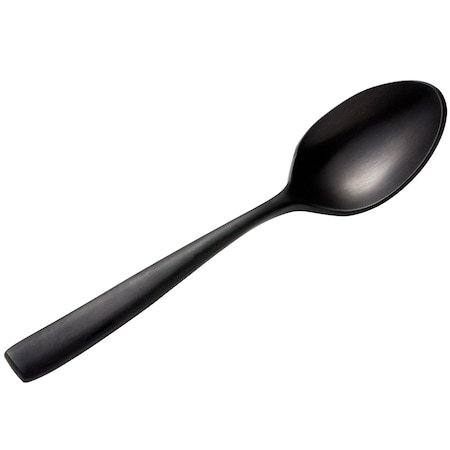 Bon Chef Manhattan, Demitasse Spoon, Matte Finish, 18/10, 4.88" - Black Matte , set of 12 S3016BM